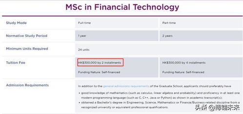 香港中文大学电子商务专业学费